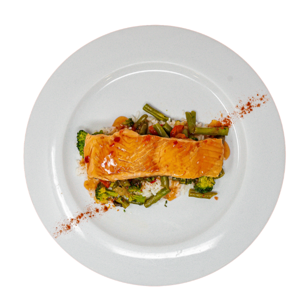 Plato menu mediodía salmon